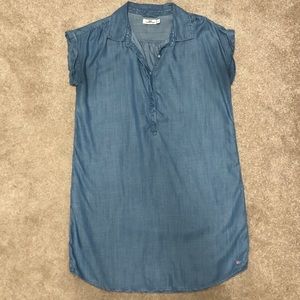 Vineyard Vines Girls Chambray Dress
